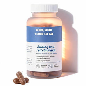 Extrait d'écorce d'orme rouge OEM, antioxydant et gestion de l'<span class=keywords><strong>inflammation</strong></span>, complément alimentaire à base de plantes pour femmes et adultes, 60 capsules/flacon - Product Image 1