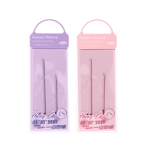 Lmltop Acne Needle - Juego de 2 agujas de acero inoxidable de doble punta para eliminar puntos negros del rostro, color rosa y morado - Product Image 2