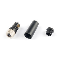 Fiche aviation droite M8 2/3 broches IP67 étanche-Connecteur à sertir mâle femelle pour applications de capteurs sans soudure