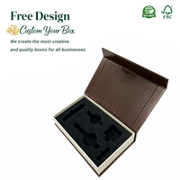 Emballage de boîte cadeau de qualité supérieure, insert en mousse, matériaux recyclés, impression dorée personnalisée pour cadeau d'entreprise