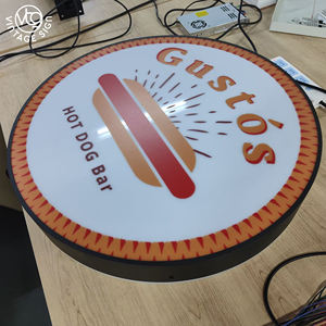 في الهواء الطلق جولة هوت دوج شعار Lightbox تسرب المياه الإعلان أدى البيتزا متجر الجبهة علامة UL مع جودة عالية - Product Image 6