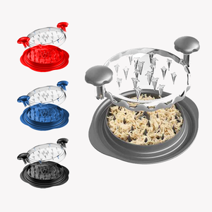 2024 nouveau rond en plastique manuel cuit <span class=keywords><strong>porc</strong></span> déchiqueter viande déchiqueteuses barbecue outil antidérapant poulet déchiqueteuse pour cuisine - Product Image 3