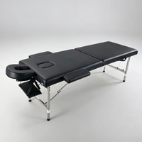 Table de massage pliable moderne pour salon de beauté et spa, cadre en acier inoxydable, cuir PU, éponge haute densité, 300 kg, salle de sport, école, salle de bain