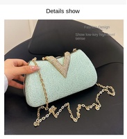 Vente en gros Embrayages avec poignée de levage pour anneau Sacs de soirée pour femmes de luxe doré pour mariage Bridal Bling Bling Rhinestone