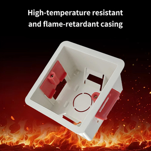 Durable PVC Dry Lining Box for Gypsum Board Drywall Plasterboard 47mm Depth Slotted Wall Switch 86 Type Wall Socket Cassette - Product Image 3