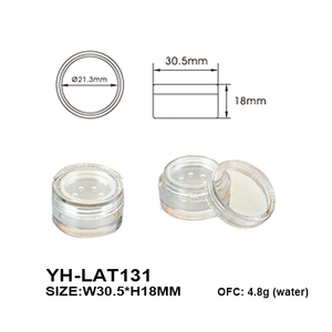 Tarro de Plástico Transparente con Tapa de Rosca, Contenedor de Polvo Suelto con Inserto de Tamizador, Tarro Cosmético Portátil para Polvo de Maquillaje - Product Image 2