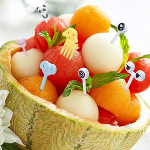 Juego de mini tenedores de plástico duradero para comida, conjunto de tenedor de fruta con dibujos animados - Product Image 4