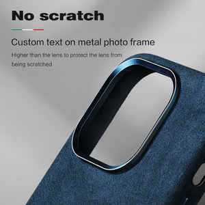 Custodia per telefono in pelle Alcantara di alta qualità per <span class=keywords><strong>iPhone</strong></span> 17 16 Pro 15 Pro Max <span class=keywords><strong>14</strong></span> 13 12 16e - Product Image 5