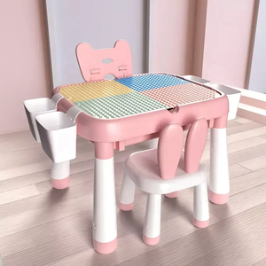 Tùy Chỉnh Xây Dựng Khối Học Tập Bảng Đồ Chơi Đa Chức Năng Giáo Dục Sớm Bảng Và Ghế Đồ Chơi Cho Trẻ Em - Product Image 2