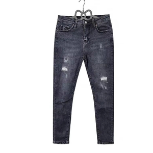 Jeans pour femmes taille haute d'occasion CLEAR PATH A04 Collection été Guangdong Polyester/Coton mélangé Tailles variées Coloré <span class=keywords><strong>Pas</strong></span> <span class=keywords><strong>cher</strong></span> - Product Image 1