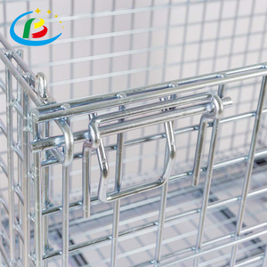 Di động có thể gập lại dây thép mạ kẽm lưới container đóng mở Pallet Lồng cho kho lưu trữ hàng hóa đóng mở kho - Product Image 3
