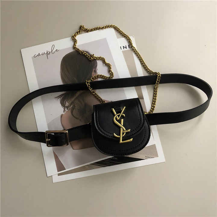 Logo Wholesale designer luxury brand chain belt bag women's fashion