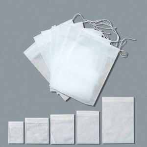 ถุงกรองชาแบบใช้แล้วทิ้ง สีขาว ถุงชาแบบไม่ถักทอ มีเชือกผูก - Product Image 6