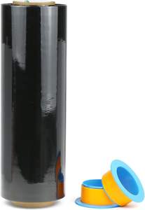 Industrial High Gloss <b>Black</b> Stretch <b>Wrap</b> Handles Shrink <b>Wrap</b> Roll Pallet <b>Wrap</b> Durable Self-Adhering Packing Moving Reinforced - Product Image 2