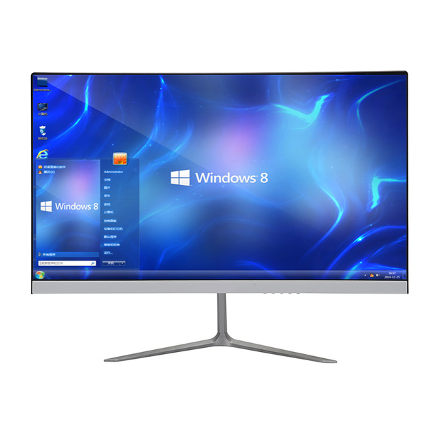 OEM 24 Inch White LED Monitor 1920*1080 HD TFT Panel 75Hz Refresh Rate for PC Flat Screen