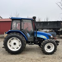 Tracteur agricole d'occasion de haute qualité, 4 roues motrices, 80 CV, moteur Shanghai, NH Farm, 10001-20000 heures d'utilisation