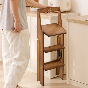 <span class=keywords><strong>Tabouret</strong></span> d'escalier et ottoman multifonctionnels pliables et modernes |   Chaise à dossier épaissi portable pour la maison et la cuisine, marchepied - Product Image 4