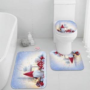 Juego de Alfombrillas de Baño Navideñas de Tres Piezas, Alfombrilla de Tierra de Diatomeas Absorbente de Secado Rápido y Fácil de Limpiar, Alfombrilla Rectangular para Piso - Product Image 3