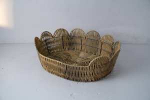 Ganzjahres-Haustier-Rattanhaus Umweltfreundliches Komfortables Haustierbett für Pelzige Freunde Weiden-Kunsthandwerk Katzenhaus - Product Image 4