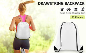 Custom Logo Cinch Gym <b>Drawstring</b> Backpack Multi-Color Waterproof Recycled Polyester Bag for Storage Travel Sports Use - Product Image 6