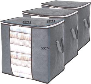 Sac de rangement pour couettes, grande capacité, boîte de rangement pliable pour vêtements, organisateur de couettes pour la maison et la garde-robe - Product Image 2