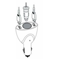 Cargador de coche de 12 V con puerto USB dual, adaptador de corriente para vehículos para dispositivos móviles