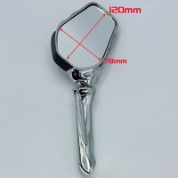 Rétroviseurs en aluminium chromé en forme de crâne, griffes de fantôme, accessoires de moto pour Davidson M8, rétroviseurs gauche et droit