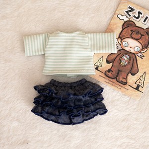 Vêtements pour poupées, accessoires, T-shirt rayé + jupe, ensemble pour poupée de 20 cm, 1/8, accessoires vestimentaires pour poupées - Product Image 2