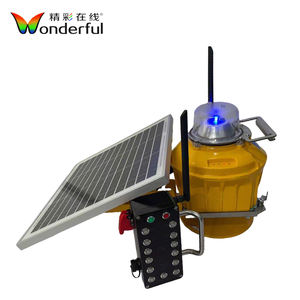 Balise d'obstruction LED DC 12V rouge/vert, lumière d'aviation solaire, base AR111, étanche IP66 pour aéroport maritime, bâtiment haut, avertissement - Product Image 1