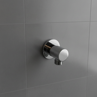 Raccord de Douche Mural en Laiton à Sortie Unique 1/2\" NPT pour Douchette, Bec Élastique, Finition Chrome, Design Moderne