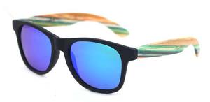 Лидер продаж 2022, стильные солнцезащитные очки с логотипом на заказ, солнцезащитные очки с пластиковой оправой и дужками из ореховой древесины - Product Image 6