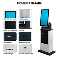 Kiosco de Pedidos de 32 Pulgadas, Kiosco de Autoregistro para Hoteles con Dispensador de Tarjetas, Impresora de Recibos Integrada, Distribuidor Automático