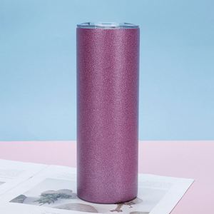 Gobelet isotherme en acier inoxydable de 20 oz, fin et droit, avec finition brillante par sublimation, avec couvercle - Product Image 6