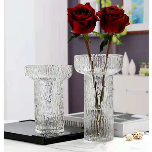 Florero de cristal para decoración de habitaciones, florero de cristal para decoración de sala de estar, estilo moderno de Finlandia, hielo helado - Product Image 1