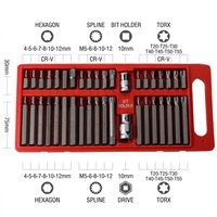 Kit d'outils de voiture avec embouts de tournevis hexagonaux en forme d'étoile et douilles hexagonales, fourni par un fournisseur mondial