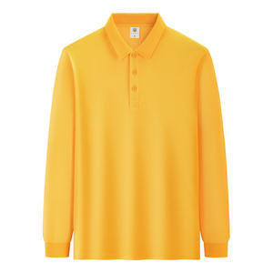 IStapromo Gifts – Nouveauté Automne/Hiver : Polo à manches longues, couleur unie, col à revers, personnalisable pour uniforme scolaire, en coton peigné - Product Image 2