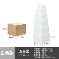 Ensembles de présentoirs à nourriture en acrylique blanc carré sur mesure en gros, cube de présentation de table de mariage