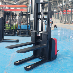 Apilador de palés eléctrico, capacidad de carga de 1500kg, marco de acero inoxidable, altura de elevación de 85-200mm, funciona con pilas - Product Image 4