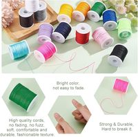 Cordon en Nylon Blanc Satiné 1,5 mm pour Fabrication de Bijoux, Collier Macramé Queue-de-Rat, Fil Ciré, Perles en Vrac, Artisanat Nœud Chinois