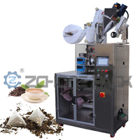 Machine d'emballage pour sachets triangulaires à oreilles, sachets à quatre soudures latérales, pour café, thé, marinades et herbes