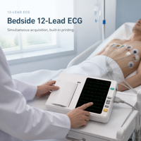 Electrocardiógrafo Digital Portátil de 12 Derivaciones con Pantalla Táctil de 7 Pulgadas, Impresora Térmica Integrada y Batería ECG-301