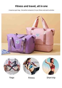 Mochila de Viaje HOJO de Poliéster, Gran Capacidad, Ligera, Impermeable, con Separación para Ropa Seca y Mojada, para Viajes Cortos, Negocios, Maternidad - Product Image 5