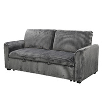 Ensemble de canapé-lit pliable trois places de style européen OEM. Aucun assemblage requis. 76 pouces. Accoudoirs en velours côtelé à haute élasticité. Modulaire