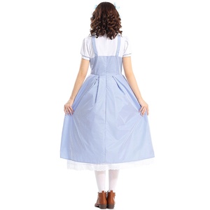 BAIGE Costume d'halloween pour adultes robe de princesse de ferme à carreaux bleus pour conte de fées scène jeu Performance aventures à Oz - Product Image 3