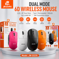 Souris sans fil 6D 2.4G BT double mode jusqu'à 6400 DPI, 6 boutons, rechargeable par Type-C, pour PC portable