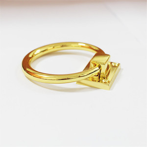 Zinc Alloy Round <b>Pull</b> Ring Cabinet Handle <b>Gold</b> Color Minimalist Design Furniture Hardware A2167 - Product Image 2