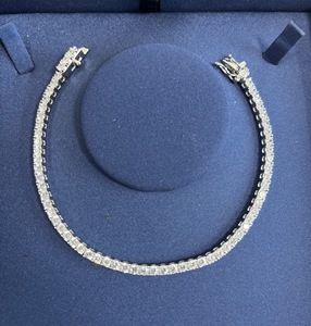 Women's 925 Sterling Silver Tennis Bracelet Gold Plated with 5A Zirconia <b>for</b> Parties Gifts Available in 2mm 2.5mm 3mm Sizes - Product Image 5
