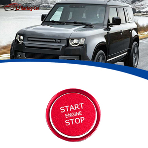 Kit de Adhesivos para el <span class=keywords><strong>Interior</strong></span> del Automóvil en Rojo, Azul y Plateado, Cubierta para el Botón de Encendido/Apagado del Motor para Land Rover <span class=keywords><strong>Defender</strong></span> 90 110 130 L663 2020-2025 - Product Image 1