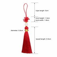 Pendentifs de mode faits main en perles, nœuds chinois, nœuds en fil de nylon et de jade, avec disque USB miniature et peigne, pour marque-pages, cartes d'invitation et décorations suspendues
