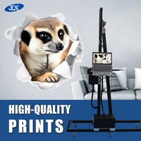 Máquina de Impresión de Pared con Tinta UV Vertical con Efecto 3D, CMYKW, Directo a la Pared y al Papel, Automática